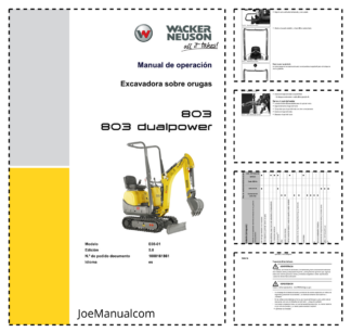 Wacker Neuson 803 dualpower Excavator Operators Manual v5.0 ES