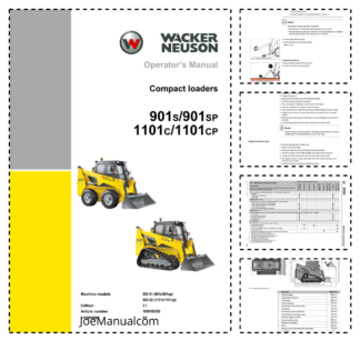 Wacker Neuson 901s 901sp 1101c 1101cp Compact Loaders Operators Manual v2.1