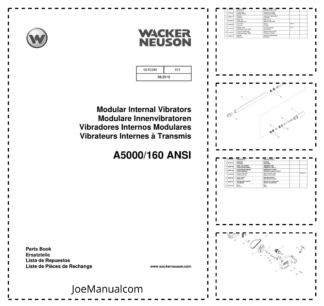 Wacker Neuson A5000 160 ANSI Modular Internal Vibrators Parts Catalog v101