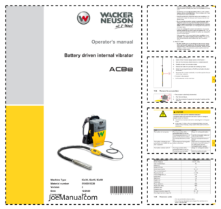 Wacker Neuson ABNe Battery Driven Internal Vibrator Operators Manual v3