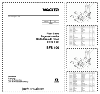 Wacker Neuson BFS 100 Parts Catalog v100