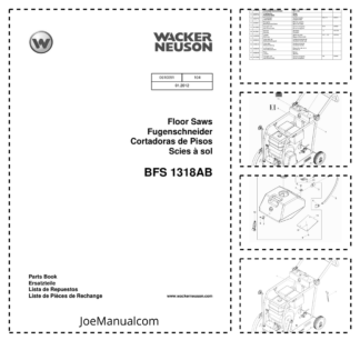 Wacker Neuson BFS 1318AB Floor Saws Parts Catalog v104