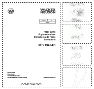 Wacker Neuson BFS 1345AB Floor Saws Parts Catalog v107