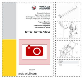 Wacker Neuson BFS 1345ABZ Floor Saw Parts Catalog v102