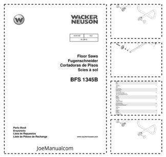 Wacker Neuson BFS 1345B Floor Saws Parts Catalog v102