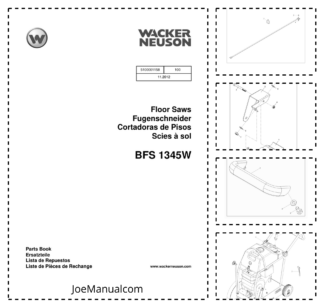 Wacker Neuson BFS 1345W Floor Saws Parts Catalog v100