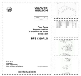 Wacker Neuson BFS 1350ALS Floor Saws Parts Catalog v104