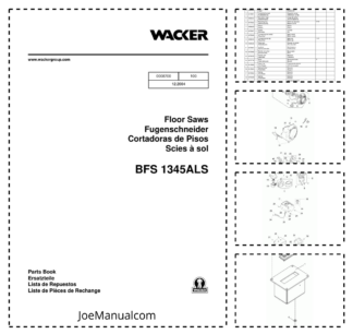 Wacker Neuson BFS 1435ALS Floor Saws Parts Catalog v100