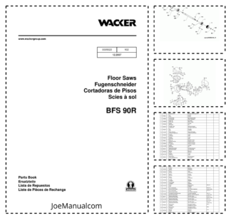 Wacker Neuson BFS 90R Floor Saws Parts Catalog v102
