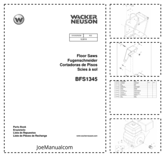 Wacker Neuson BFS1345 Flooer Saws Parts Catalog v102