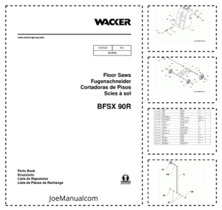 Wacker Neuson BFSX 90R Floor Saws Parts Catalog v100