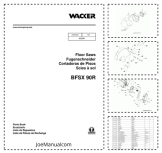 Wacker Neuson BFSX 90R Floor Saws Parts Catalog v101