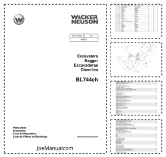Wacker Neuson BL744ch Excavators Parts Catalog v100