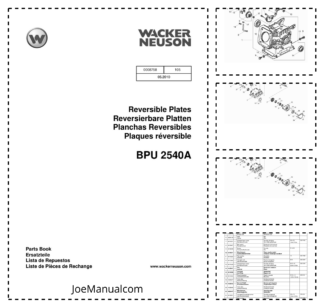 Wacker Neuson BPU 2540A Reversible Plates Parts Catalog v105
