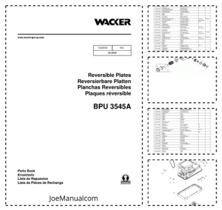 Wacker Neuson BPU 3545A Reversible Plates Parts Catalog v106
