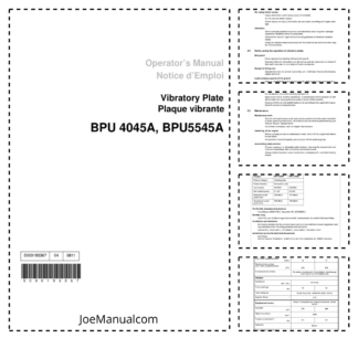 Wacker Neuson BPU 4045A BPU5545A Vibratory Plate Operators Manual v04