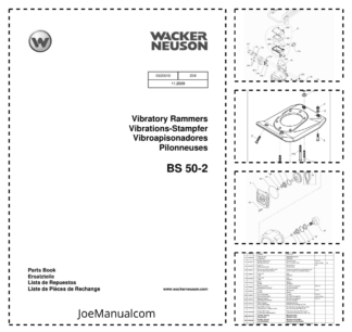 Wacker Neuson BS 50-2 Vibratory Rammers Parts Catalog v204