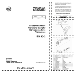 Wacker Neuson BS 50-2 Vibratory Rammers Parts Catalog v253