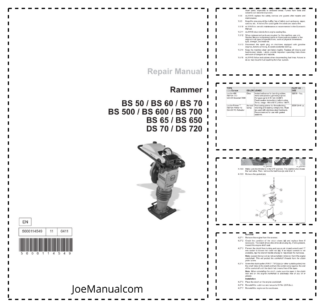 Wacker Neuson BS 50 60 70 BS 500 600 700 BS 65 650 DS 70 720 Rammer Repair Manual v11