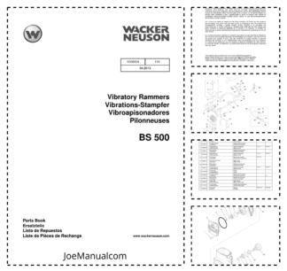 Wacker Neuson BS 500 Vibratory Rammers Parts Catalog v110