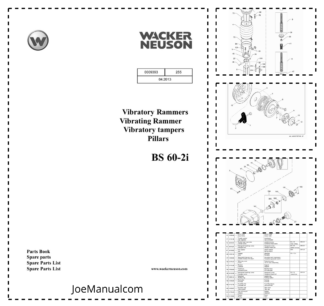 Wacker Neuson BS 60-2i Vibratory Rammers Parts Catalog v255