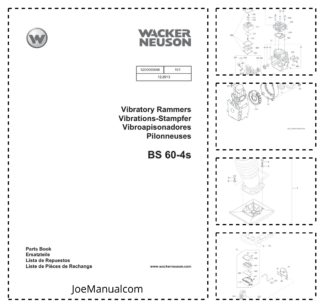 Wacker Neuson BS 60-4s Vibratory Rammers Parts Catalog v101