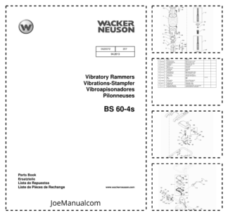 Wacker Neuson BS 60-4s Vibratory Rammers Parts Catalog v207