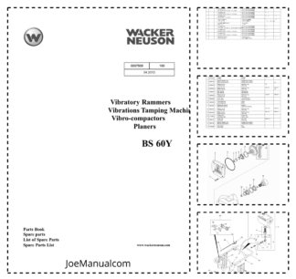 Wacker Neuson BS 60Y Vibratory Rammers Parts Catalog v100