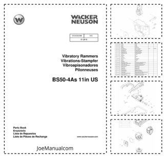 Wacker Neuson BS50-4As 11in US Vibratory Rammers Parts Catalog v100