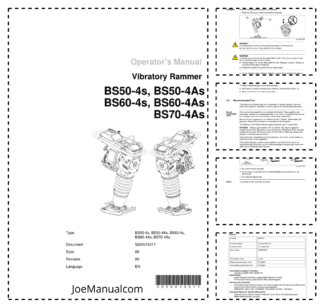 Wacker Neuson BS50-4s BS50-4As BS60-4s BS60-4As BS70-4As Vibratory Rammer Operators Manual v09