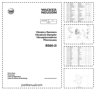 Wacker Neuson BS60-2i Vibratory Rammers Parts Catalog v112