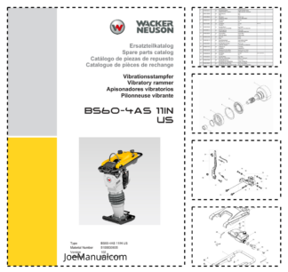 Wacker Neuson BS60-4AS 11IN US Vibratory Rammer Parts Catalog v102