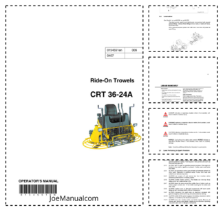 Wacker Neuson CRT 36-24A Ride-On Trowels Operators Manual v006