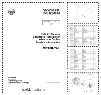 Wacker Neuson CRT60-74L Ride-On Trowels Parts Catalog v104
