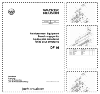 Wacker Neuson DF 16 Reinforcement Equipment Parts Catalog v100