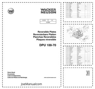 Wacker Neuson DPU 100-70 Reversible Plates Parts Catalog v102