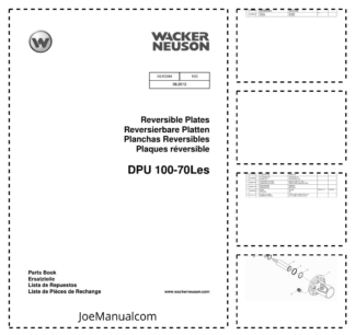 Wacker Neuson DPU 100-70Les Reversible Plates Parts Catalog v100