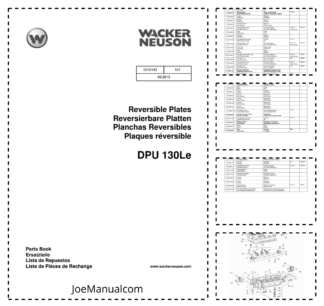 Wacker Neuson DPU 130Le Reversible Plates Parts Catalog v101