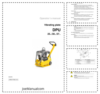 Wacker Neuson DPU 25 30 37 Vibrating Plate Operators Manual v06