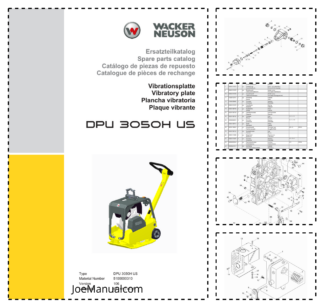 Wacker Neuson DPU 3050H US Vibratory Plate Parts Catalog v106