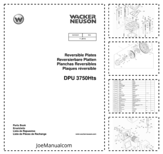Wacker Neuson DPU 3750Hts Reversible Plates Parts Catalog v100