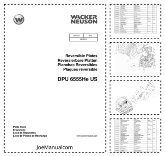 Wacker Neuson DPU 6555He US Reversible Plates Parts Catalog v102