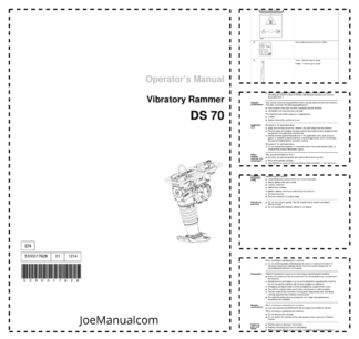 Wacker Neuson DS 70 Vibratory Rammer Operators Manual v1214