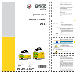 Wacker Neuson FUH Frequency Converters Operators Manual v4.0