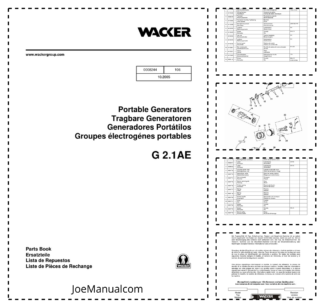Wacker Neuson G 2.1AE Portable Generators Parts Catalog v106