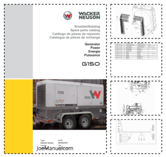 Wacker Neuson G150 Generator Parts Catalog v106
