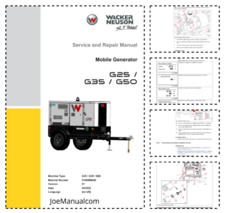 Wacker Neuson G25 G35 G50 Generator Service and Repair Manual v01