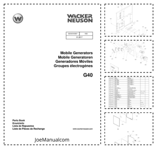 Wacker Neuson G40 Generators Parts Catalog v108