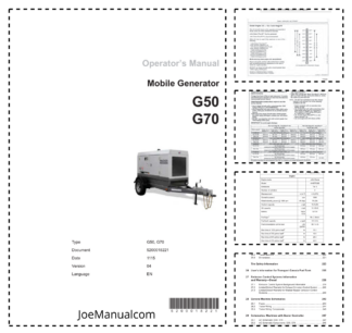 Wacker Neuson G50 G70 Generator Operators Manual v04