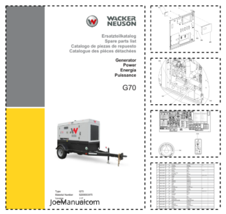 Wacker Neuson G70 Generator Parts Catalog v117